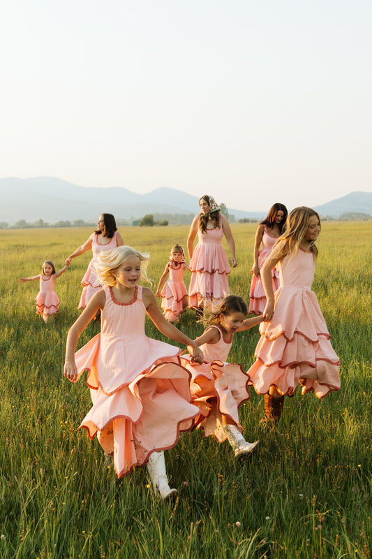 The Girls Millie Dress in Pink Bloom - PREORDER