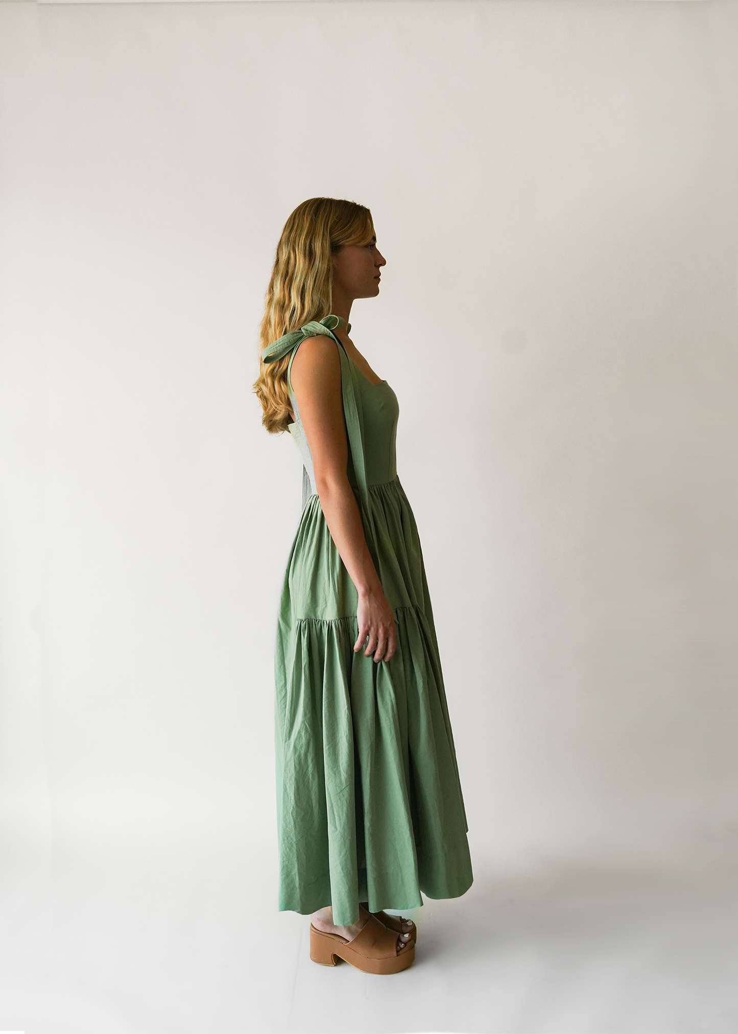 The Cozette Dress in Juniper