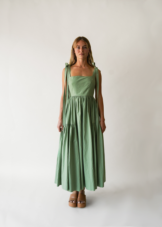 The Cozette Dress in Juniper