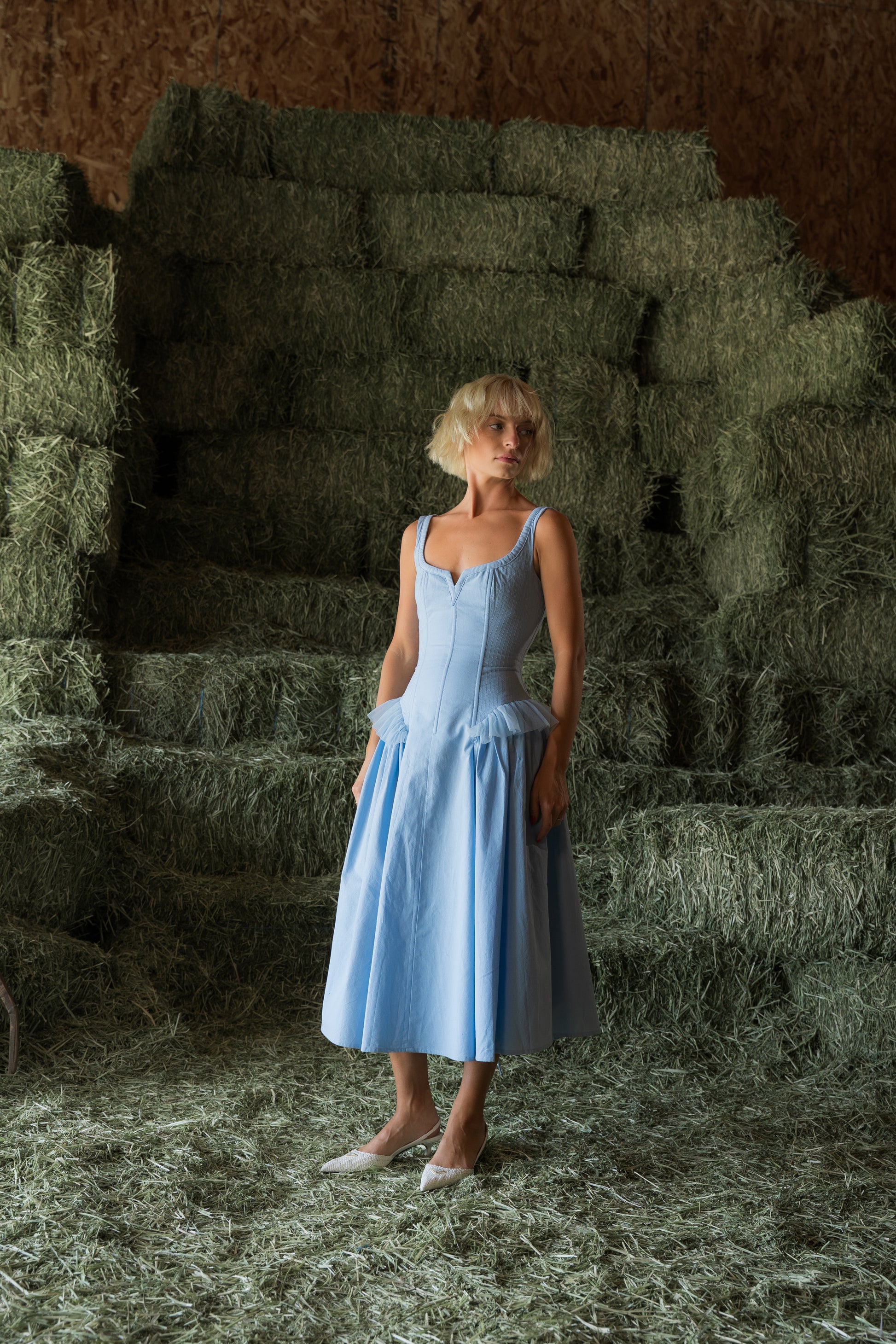 The Ella Dress in Sky Blue
