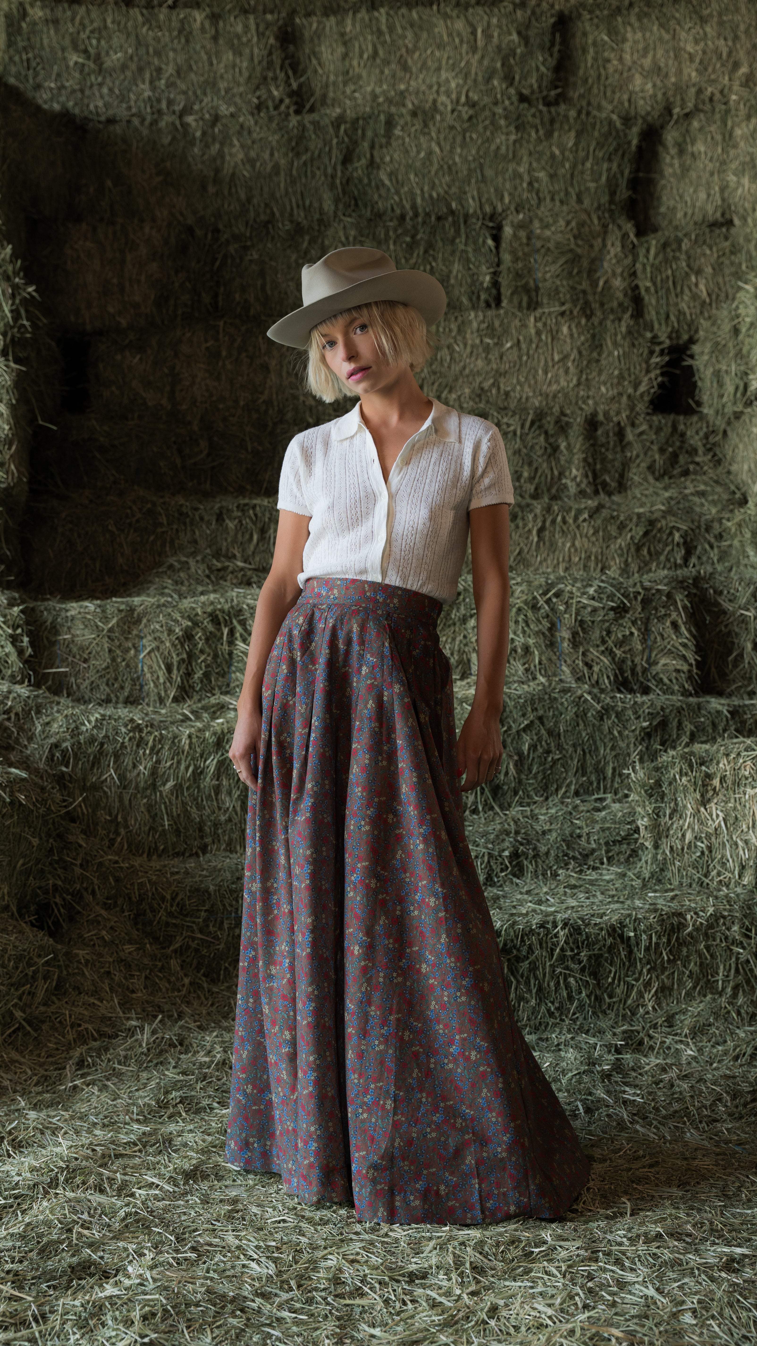 The Rosemary Skirt in Brown & Blue - PREORDER 🍀 – Alli Marye