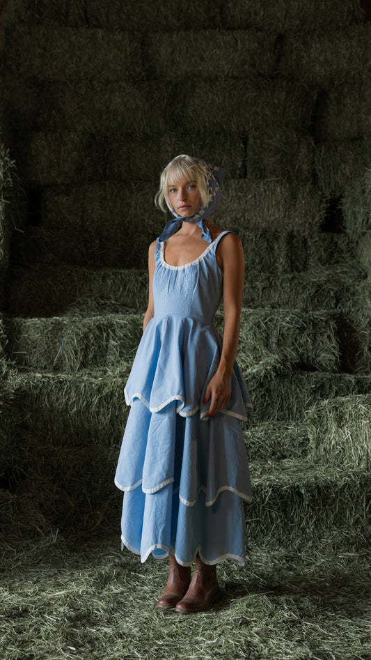 Millie Dress in Sky Blue