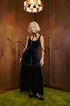 The Millie Dress in Black Silk Velvet - PREORDER