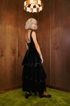 The Millie Dress in Black Silk Velvet - PREORDER