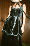 The Millie Dress in Black Silk Velvet - PREORDER