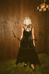 The Millie Dress in Black Silk Velvet - PREORDER