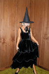 The Millie Dress in Black Silk Velvet - PREORDER