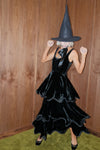 The Millie Dress in Black Silk Velvet - PREORDER