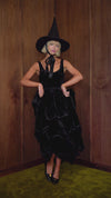 The Millie Dress in Black Silk Velvet - PREORDER